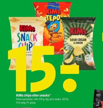 Coop 365 KiMs chips eller snacks tilbud