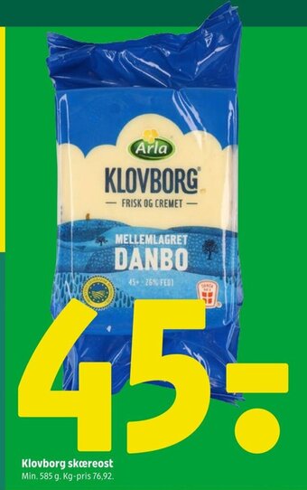 Coop 365 Klovborg skæreost tilbud