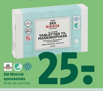 Coop 365 365 Minirisk opvasketabs tilbud