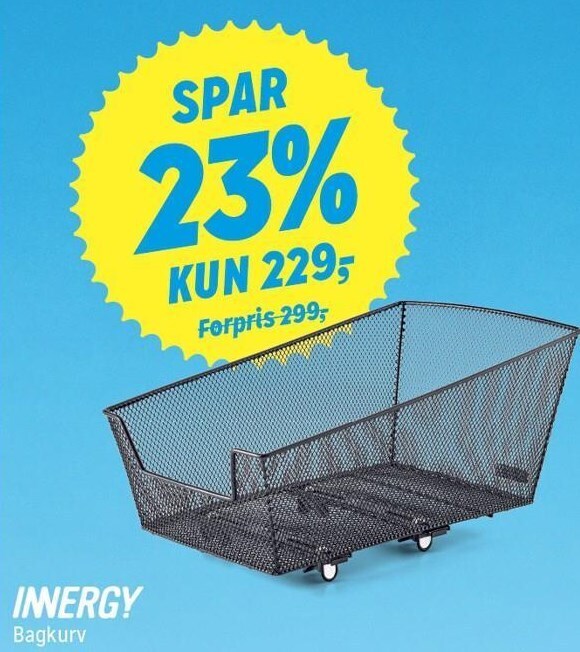 Fri BikeShopOFFLINE Innergy bagkurv tilbud