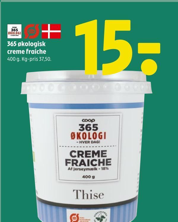 Coop 365 365 økologisk creme fraiche tilbud