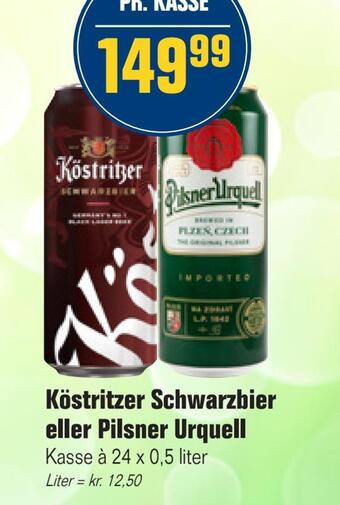 Otto Duborg Köstritzer schwarzbier eller pilsner urquell tilbud