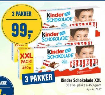 Otto Duborg Kinder schokolade xxl tilbud