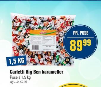 Otto Duborg Carletti big ben karameller tilbud