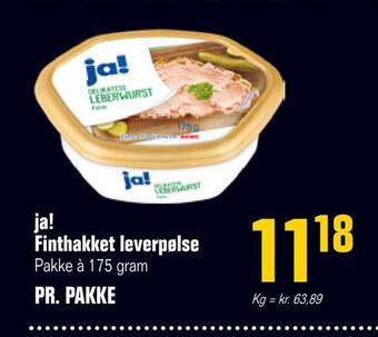 Ja! finthakket leverpølse