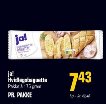 Ja! hvidløgsbaguette