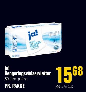 Ja! rengøringsvådservietter