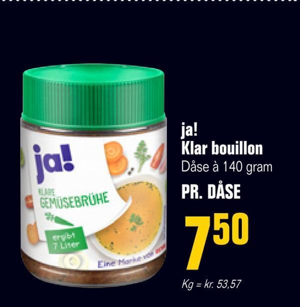 Ja! klar bouillon tilbud hos Otto