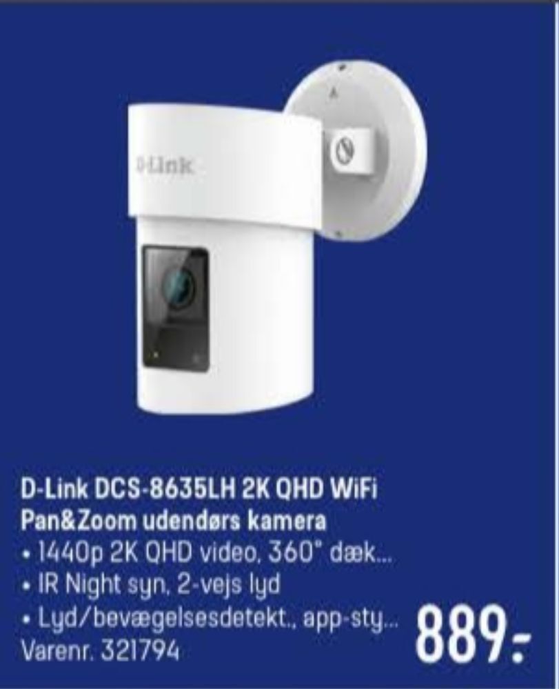 Elgiganten D-link overvågningskamera tilbud
