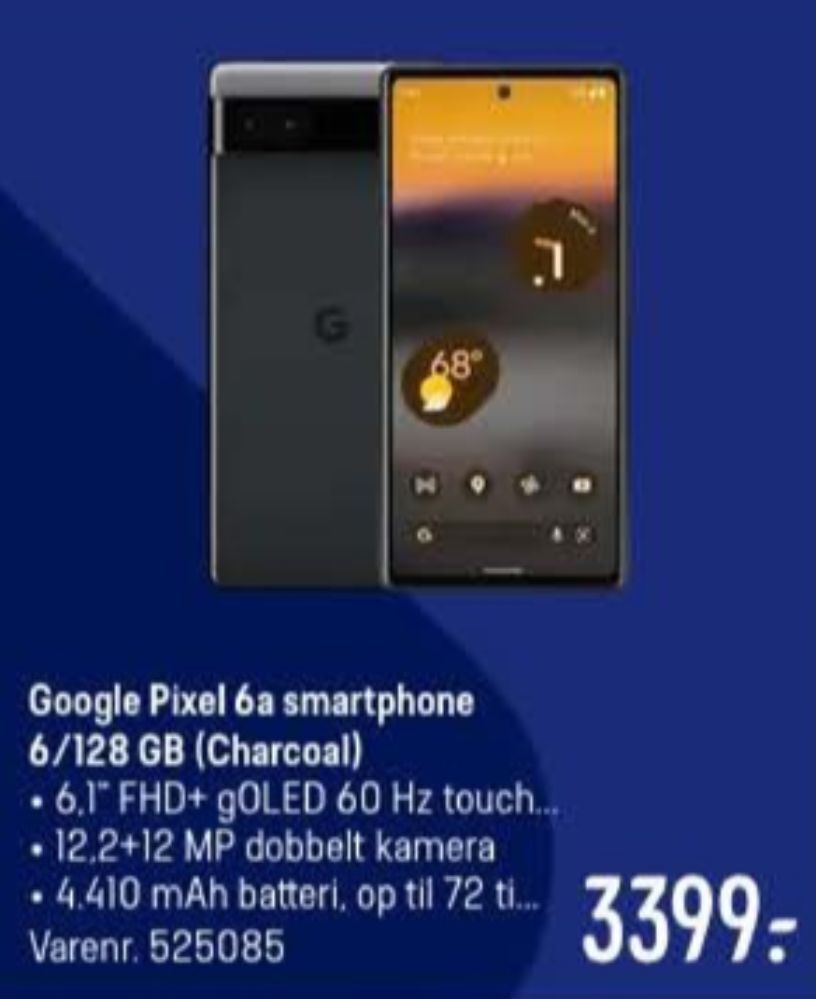 Elgiganten Pixel 6a mobiltelefon tilbud