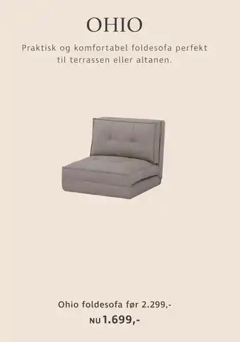 Sinnerup Ohio foldesofa tilbud