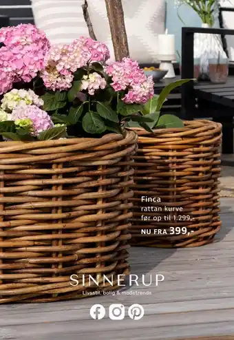 Sinnerup Finca rattan kurve tilbud