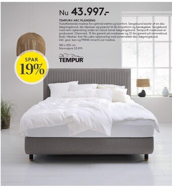 SengeSpecialisten Tempur arc planseng tilbud