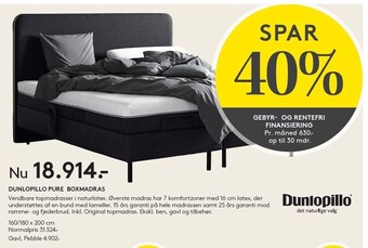 SengeSpecialisten Dunlopillo pure boxmadras tilbud