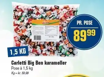 Otto Duborg Calrletti big ben karameller tilbud