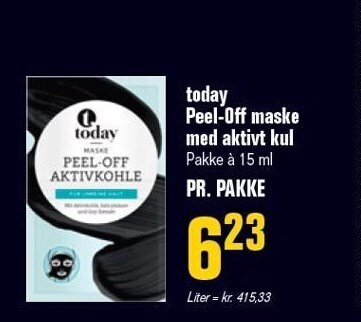 Otto Duborg Today peel-off maske m. aktivt kul tilbud