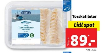 Lidl Torskefileter tilbud