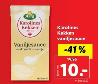 Lidl Arla Karolines Køkken Vaniljesauce tilbud