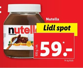 Lidl Nutella tilbud