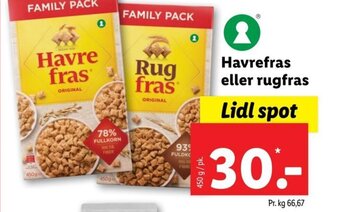 Lidl Havrefras eller rugfras tilbud