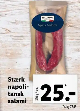 Lidl ITALIAMO Stærk napoli-tansk salami tilbud