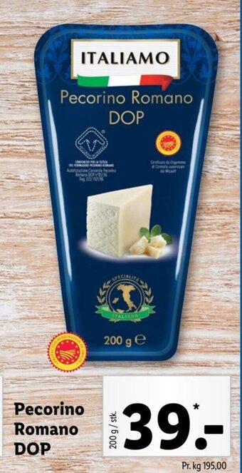 Lidl ITALIAMO Pecorino Romano DOP tilbud