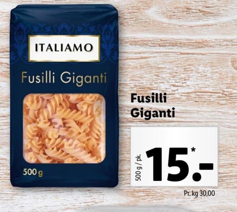 ITALIAMO Fusilli Giganti tilbud hos Lidl