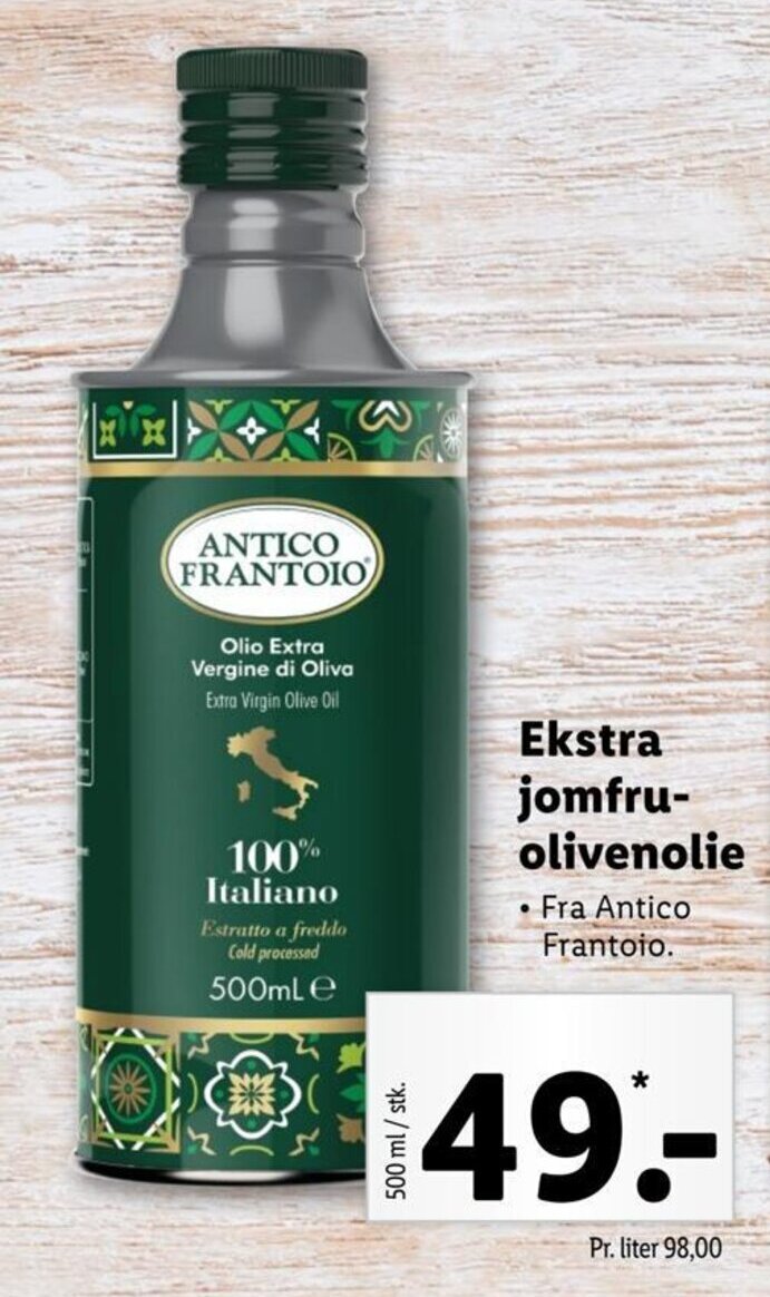 Lidl ANTICO FRANTOIO Ekstra jomfru-olivenolie tilbud