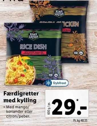 Lidl ALMA LATINA Færdigretter med kylling tilbud