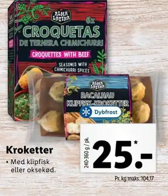 Lidl ALMA LATINA Kroketter tilbud