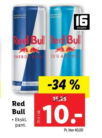Lidl Red Bull tilbud