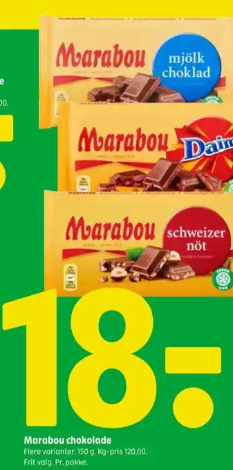 Coop 365 Marabou chokoladeplade mjölk choklad tilbud