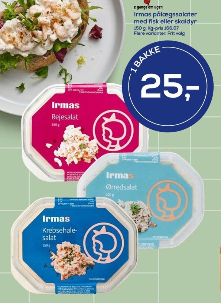 Irma Irmas krebsehalesalat tilbud