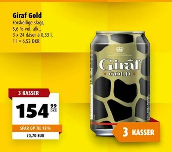 Scandinavian Park Giraf Gold tilbud