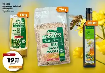 Bio Greno Agavensirup, Basis Müsli eller rapsolie