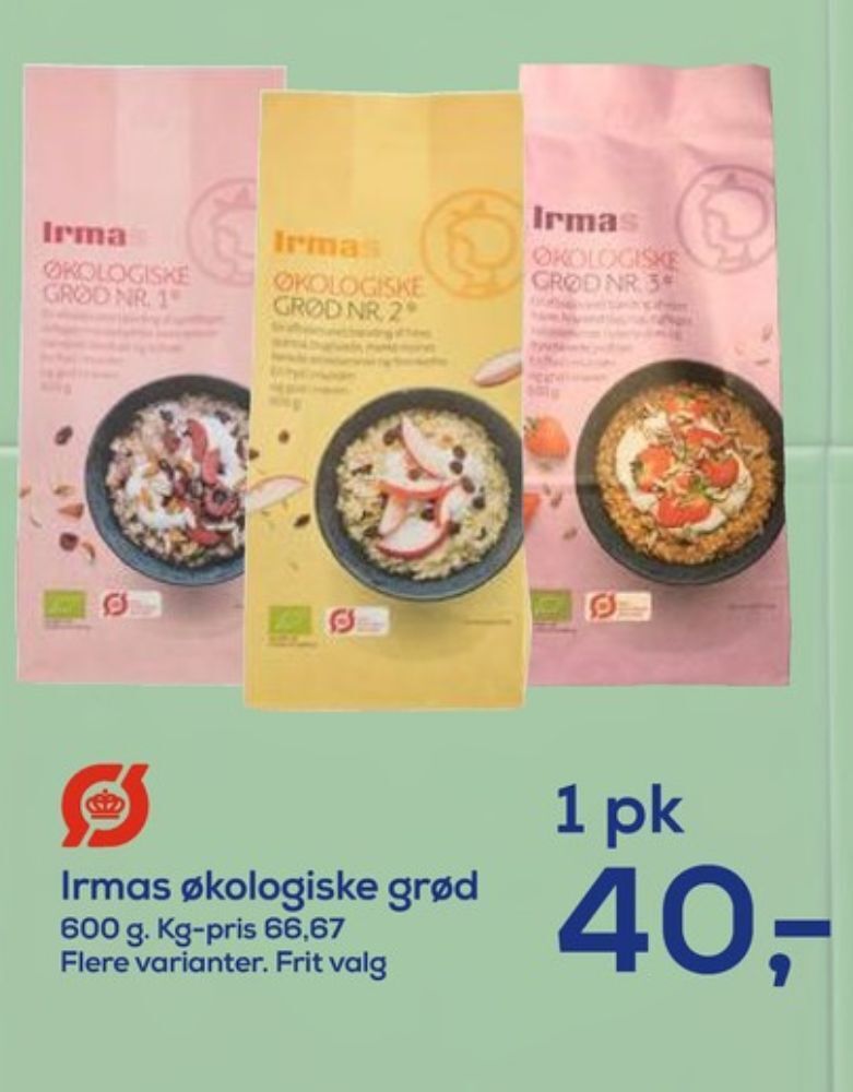 Irma Irmas grød tilbud