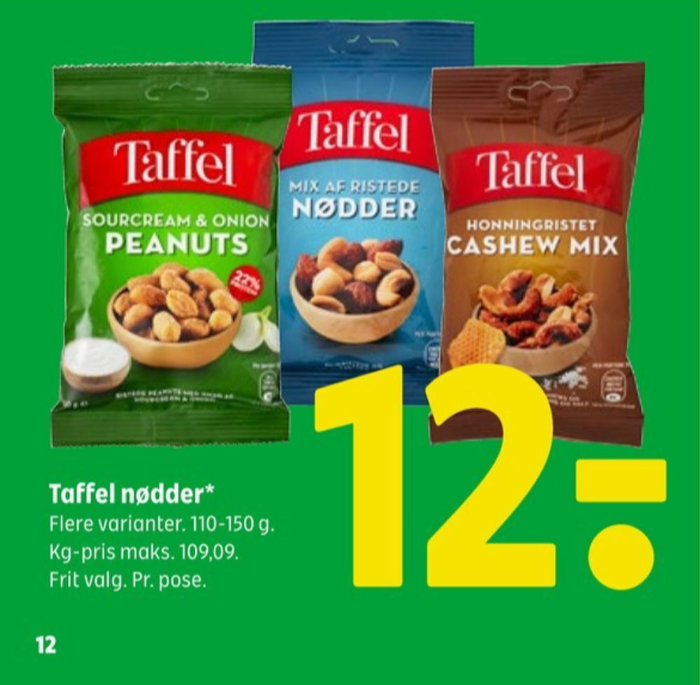 Coop 365 Taffel cashewnødder tilbud
