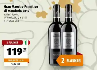 Scandinavian Park Gran Maestro Primitivo di Manduria 2017 tilbud
