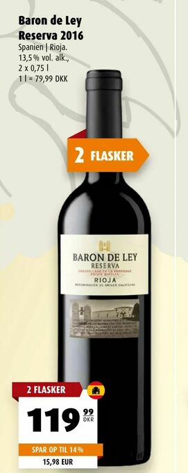 Scandinavian Park Baron de Ley Reserva 2016 tilbud