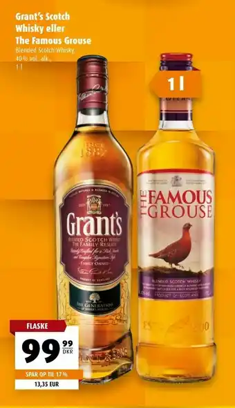 Scandinavian Park Grant's Scotch Whisky eller The Famous Grouse tilbud