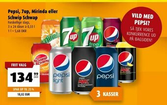 Scandinavian Park Pepsi, 7up, Mirinda eller Schwip Schwap tilbud