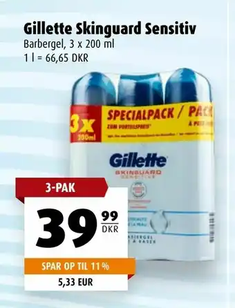 Scandinavian Park Gillette Skinguard Sensitiv tilbud