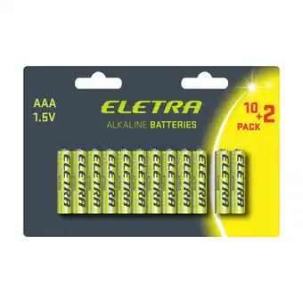 Eletra aaa-batterier, 12 stk