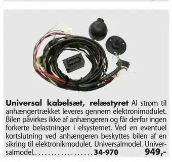 Biltema Universal kabelsæt, relæstyret tilbud