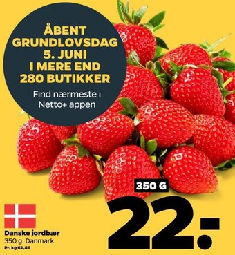Netto Danske jordbær tilbud