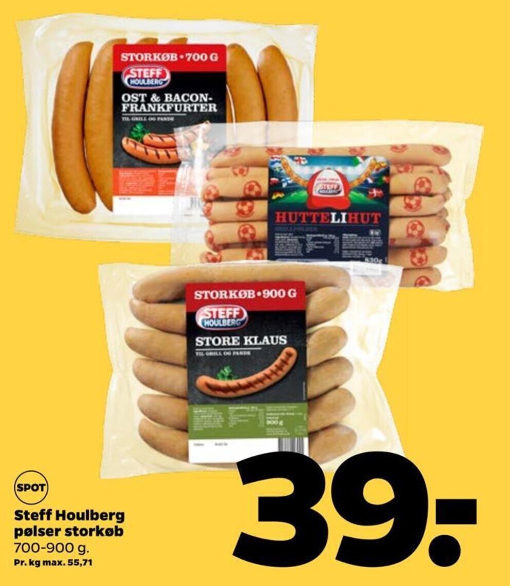 Netto Steff Houlberg pølser storkøb tilbud