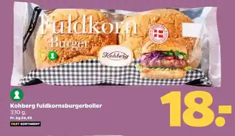 Netto Kohberg fuldkornsburgerboller 330 g. tilbud