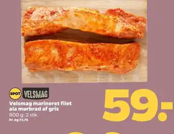 Netto Velsmag marineret filet ala mørbrad af gris tilbud