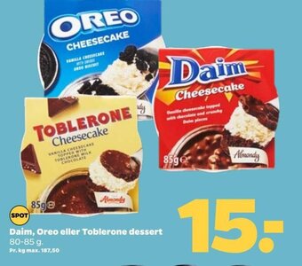 Daim, Oreo eller Toblerone dessert