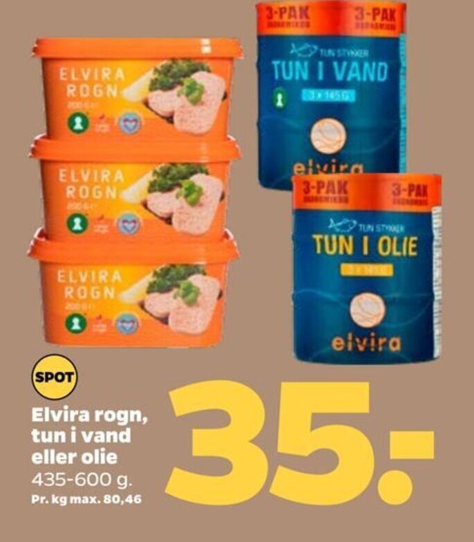 Netto Elvira rogn, tun i vond eller Olie tilbud
